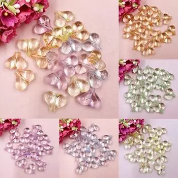 Акриловые свободные бусины для телефонной цепочки 12,5*14,5 мм для изготовления ювелирных изделий своими руками 20 шт. прозрачные бусины в форме сердца ручной работы для ожерелья и браслета синий