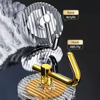 Acrylic Luxury Wall Hook No Hole Punch Home Decoration Strong Adhesive Bathroom Towel Rack Hook Cleaning Nailless Hook