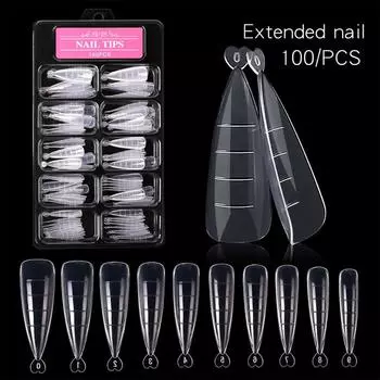 Acrylic Manicure Tools UV Gel Builder DIY Gel Mold Tips False Nails Nail Extensions Nail Dual Forms чистый