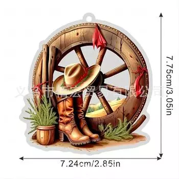 Acrylic Personalized Stylish Boot And Hat Automotive Mirror Decoration For A Fun Interior 3