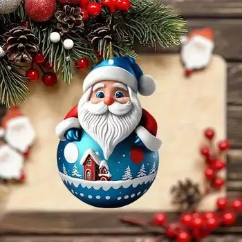 Acrylic Playful Cartoon Christmas Car Decal Unique Holiday Decoration Vehicles For