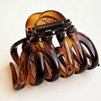 Acrylic Pumpkin Hair Clips Hollowed Simple Fashion Hair Claw For Women Vintage Temperament Shark Y2k Trendy Hair Volume Clips