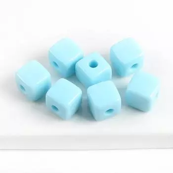 Acrylic Solid Color Square Beads Square Beads Beaded Loose Beads Diy Bead Barrier Bracelet Necklace Beaded Material Jewelry Accessories 10 pieces