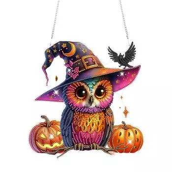 Acrylic Special Shaped Halloween Animal Hanging Diamond Art Kits for Adults YQ101