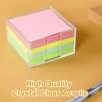 Acrylic Sticky Note Holder Clear Acrylic Notepad Holder Memo Note Dispenser Notepad Holder For Home Office Desk Organizer
