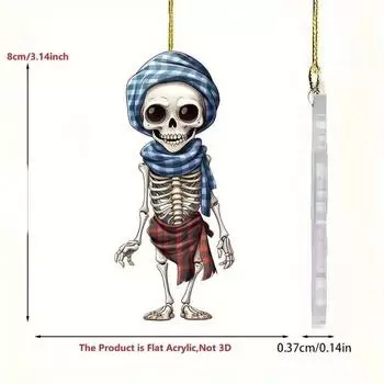 Acrylic Style Cartoon Skull Car Decoration Perfect For Halloween Themed Home Decor