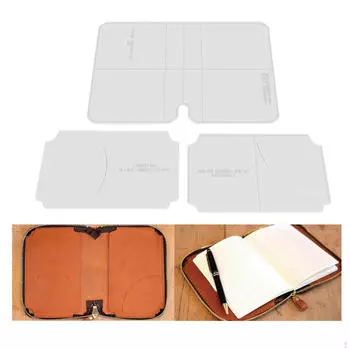 Acrylic Templates Note Book Case Pattern Stencils DIY Hand Crafting Model Tool Clear Leather