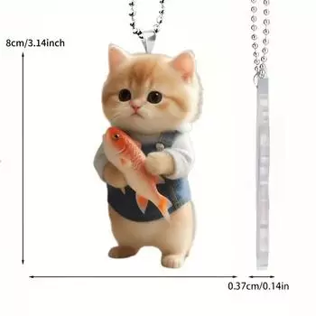 Acrylic Unique Animal Figurines Cute Car Keychain For Whimsical Home And Office Decor