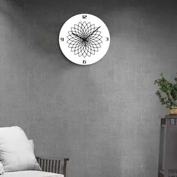 Acrylic Wall Clock Modern Design Flower Shape Silent Quartz White Living Room Decorative Digital Clocks on the Wall Home Decor