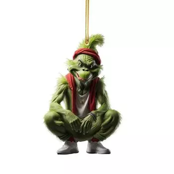 Acrylic Whimsical Christmas Tree Car Charm Unique Home Decoration With Features Aromatic 1