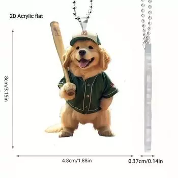 Acrylic Whimsical Dog Car Charm Playful Cartoon Style Ideal For Home And Vehicle Decor