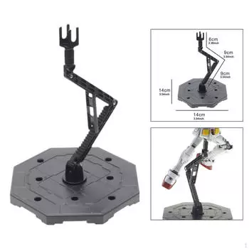 Action Figure Base Stand Angle Height Adjustable Sturdy Easy Assembly Display Holder чёрный