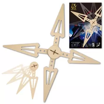Acton Craft Ninja Arsenal Karakuri Shuriken Сделано в Японии Деревянный пазл 3D Puzzle Craft Kit Easy Craft Kit Kunai (Каракури Сюрикен)