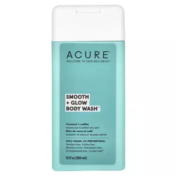 ACURE, Гель для душа, Гладкость и сияние, Кокос и кофе, 12 жидких унций (354 мл)