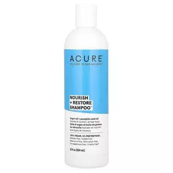 ACURE, Шампунь «Питание и восстановление», подходит для всех типов волос, аргановое масло и масло семян тыквы, 12 жидких унций (354 мл)
