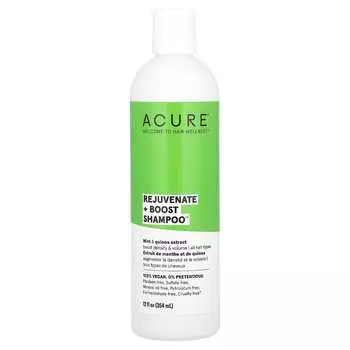 ACURE, Шампунь Rejuvenate + Boost, подходит для всех типов волос, экстракт мяты и киноа, 12 жидких унций (354 мл)
