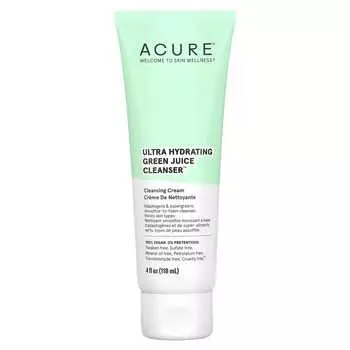 ACURE, Ультраувлажняющее очищающее средство на основе зеленого сока, 4 жидких унции (118 мл)