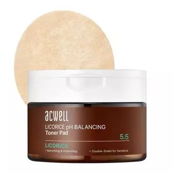 Acwell Licorice Water PH Balancing Toner Pads 160 мл, 70 шт., 1 шт.