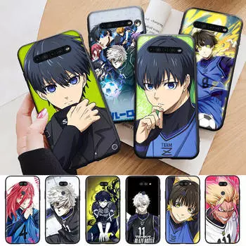 AD51 Blue Lock Black Case for iPhone 16 15 Plus 14 13 12 11 Pro 8 7 6S SE 5S X XR XS Max Realme C30 C33 C31 9I Huawei Y8P Y9 Sofe Cover iPhone 12 гагат