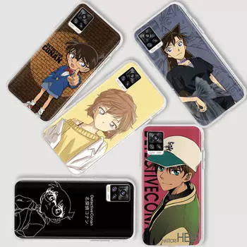 AD54 Детектив Конан Прозрачный чехол для Samsung A04 A14 A23 A34 A54 M23 M33 M52 M53 Realme 10 9 C30S C35 C55 VIVO Y02 Y21 Y33S Y51 X80 V25 Чехол Tecno Spark GO 2022 бездна