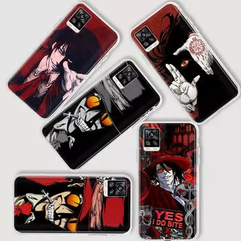 AD63 Hellsing Alucard прозрачный чехол для Samsung A04 A14 A23 A34 A54 M23 M33 M52 M53 Realme 10 9 C30S C35 C55 VIVO Y02 Y21 Y33S Y51 X80 V25 чехол VIVO Y17 гагат