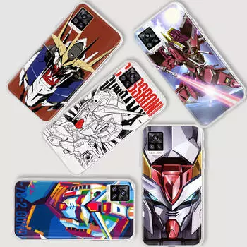 AD71 GUNDAM прозрачный чехол для Samsung A04 A14 A23 A34 A54 M23 M33 M52 M53 Realme 10 9 C30S C35 C55 VIVO Y02 Y21 Y33S Y51 X80 V25 чехол Realme Narzo 50a Prime олений