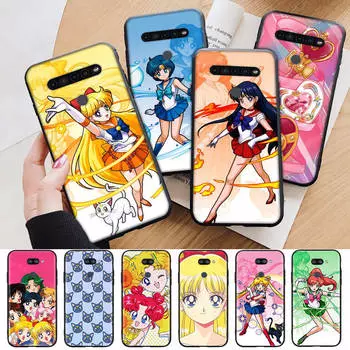 AD83 Sailor Moon Girl Black Case for OPPO Reno 8 6 5 4 Pro Find X3 A17 A31 A38 A40 A53 A54 A55 A74 A76 A78 A77 A80 A94 A95 A96 Pro Sofe Cover OPPO A3S капри