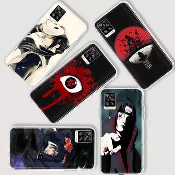 AD89 Наруто Итачи Прозрачный чехол для Samsung A04 A14 A23 A34 A54 M23 M33 M52 M53 Realme 10 9 C30S C35 C55 VIVO Y02 Y21 Y33S Y51 X80 V25 Чехол Realme C35 капри