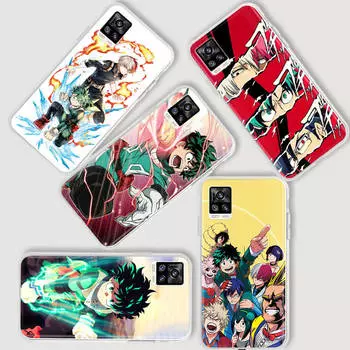 AD96 My Hero Academia прозрачный чехол для Samsung A04 A14 A23 A34 A54 M23 M33 M52 M53 Realme 10 9 C30S C35 C55 VIVO Y02 Y21 Y33S Y51 X80 V25 чехол Infinix Hot 11S кожа буйвола
