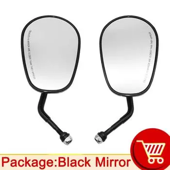 AD Motorcycle Mirrors for Road King Sportster Street Glide Electra Glide Dyna Softail Road Glide Full Metal Stem And Housing чёрный