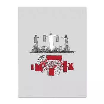 Адам и Ева печатает плакат Бытие Бог обеспечивает настенное искусство Христианская вера Холст Картина Библейская вера Современный холст Плакат Искусство 21x30cm No Frame