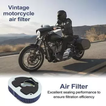 Adaptable Motorcycle Cold Air Inlet Filter Motorbike Air Filter Cleaner Motorcycle Air Cleaner For Engine Cleaning Protection синий
