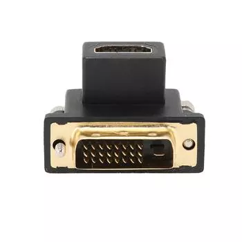 Адаптер 90 градусов HD мультимедийный интерфейс мама-DVI папа конвертер для отображения графики экрана