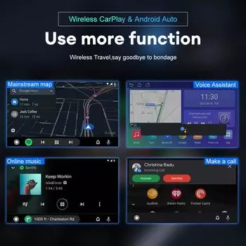 Адаптер Acodo Wired to Wireless CarPlay Android Auto Smart Dongle Mini Box Plug And Play Bluetooth-подключение Интерфейс USB