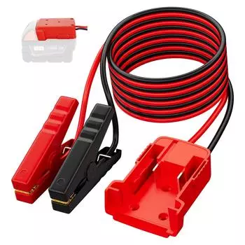 Адаптер аккумулятора Power Wheel для Milwaukee M18 с 6-футовыми зажимами для пускового кабеля Портативный пусковой аккумулятор для электроинструмента