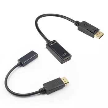 Адаптер экрана 4K 1080P DP для компьютера и HDMI, совместимый с позолоченным портом, видео-аудиоадаптер для Lenovo, Dell, HP и других пассивных устройств A