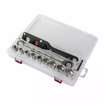 Адаптер ANEX Offset 19 Ширина под ключ 19 мм Трещоточный ключ с футляром Multi Set AOA-19S3