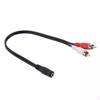 Адаптер аудиокабеля Aux от 3,5 мм до 2 RCA-3,5 мм, стерео женский и мужской вспомогательный разветвитель для наушников