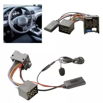 Адаптер аудиокабеля Музыкальный аудиоадаптер Микрофонный кабель Bluetooth-совместимый 5.0 для E46 3 серии Авторемонтный аксессуар B
