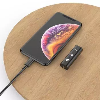 Адаптер Bluetooth 5.0, беспроводной аудиоприемник, разъем 3,5 мм, музыкальный приемник Bluetooth для наушников, автомобильный динамик, поддержка голосового вызова чёрный