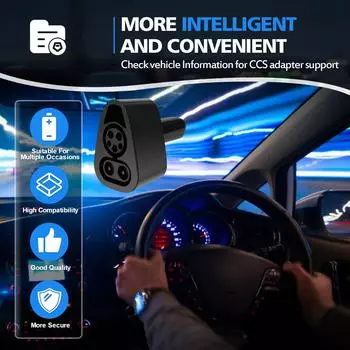 Адаптер быстрой зарядки Ccs 1, совместимый с Tesla Model 3/Y/S/X, 500 В постоянного тока, 250 кВт, стандартный адаптер зарядного устройства Ccs для автомобилей type1