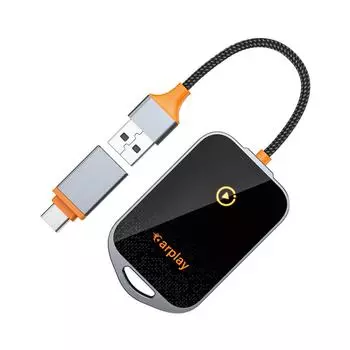 Адаптер Car-Play для беспроводного подключения Адаптер для проводного подключения Car-Play Преобразует проводное подключение в беспроводное подключение