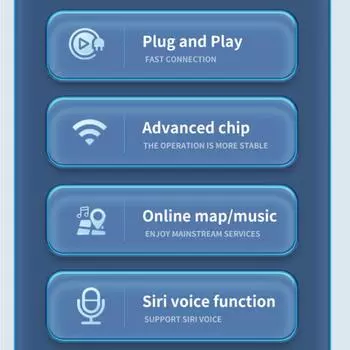 Адаптер CarPlay 2 в 1, проводной, беспроводной, CarPlay и Android Auto AI Box Dongle 5 ГГц WiFi Plug and Play, модный и портативный чёрный