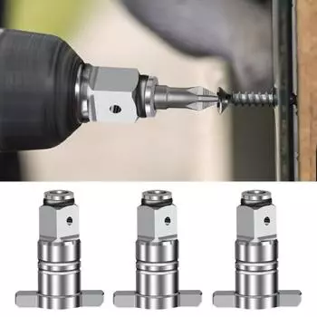 Адаптер для электрического гаечного ключа Шестигранный интерфейс Квадратичный вал Т-образной формы Двойного назначения Простой в установке Широко совместимый адаптер для электрического гаечного ключа Домашние поставки