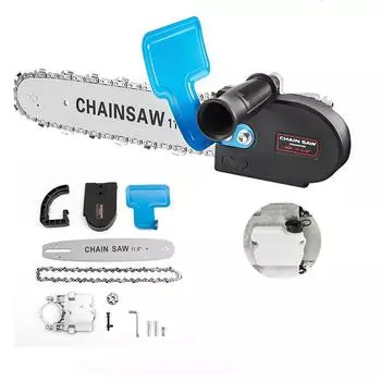 Адаптер для электрической цепной пилы, кронштейн-конвертер, набор «сделай сам» для 11,5 дюймов, 12 дюймов, электрическая угловая шлифовальная машина, деревообрабатывающий инструмент M10 M14 M16 синий/чёрный