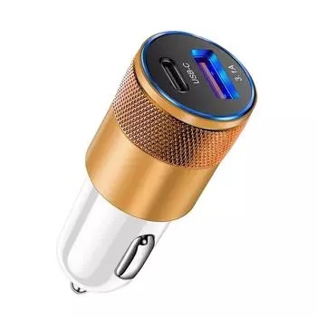 Адаптер для автомобильного зарядного устройства из алюминиевого сплава, сменный, 3,1 А, быстрая зарядка, аксессуары для видеорегистратора, телефона, планшета, розетки