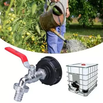 Адаптер для бака IBC Tote, устойчивый к коррозии, простой в установке садовый шланг 1/2inch синий