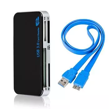 Адаптер для чтения карт памяти USB 3.0, Высокоскоростная передача данных 5 Гбит/с, для карт SD, XD, CF, M2, MS, TF