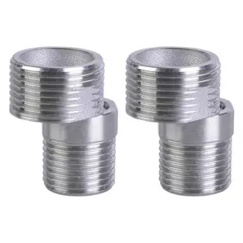 Адаптер для душа из нержавеющей стали, 2 шт., регулируемый на 360 градусов, угловой, изогнутый, удлиненный, угловой, для душа S