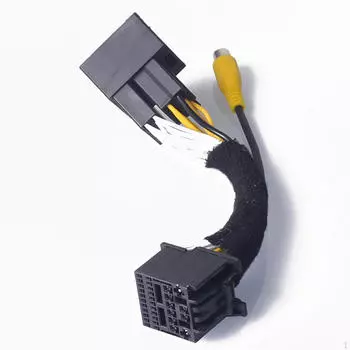 Адаптер для кабеля с фиксированным жгутом проводов, кабель для парковки заднего вида автомобиля, камера 20 см